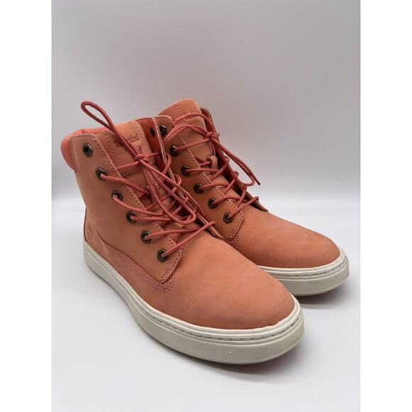 Timberland Women's Londyn 6" Lace Up Leather MD Pink Boots Size 9 Used - Picture 5 of 12
